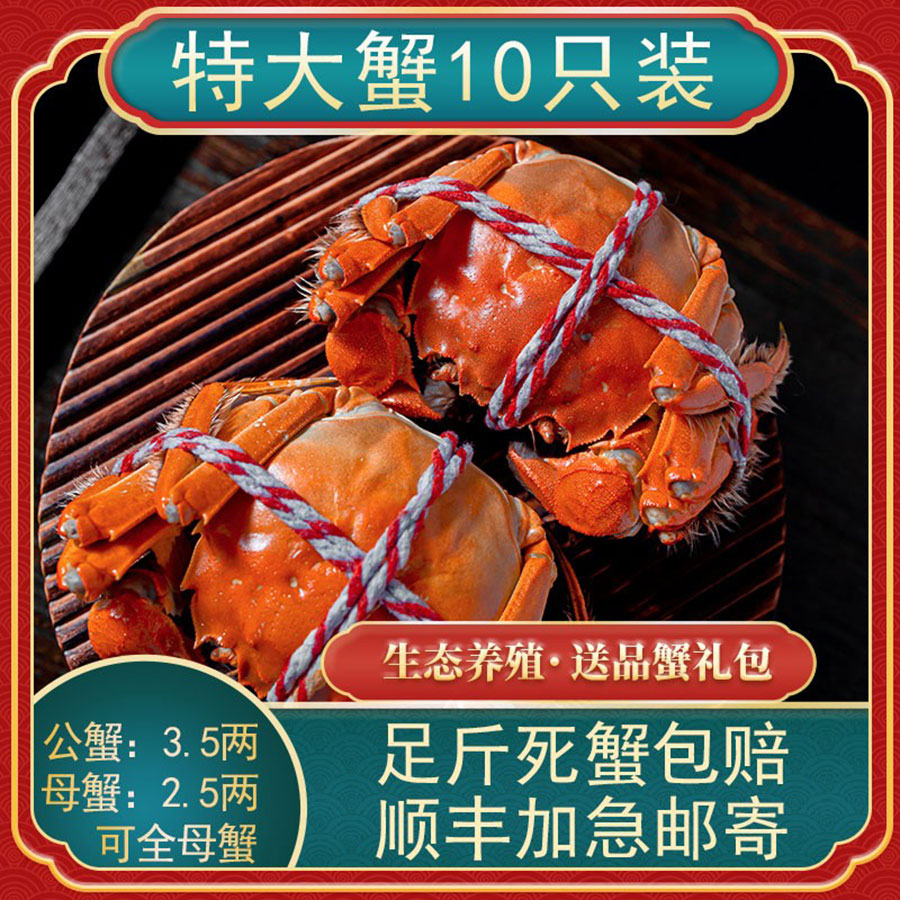 个大满膏兴化大闸蟹顺丰包邮