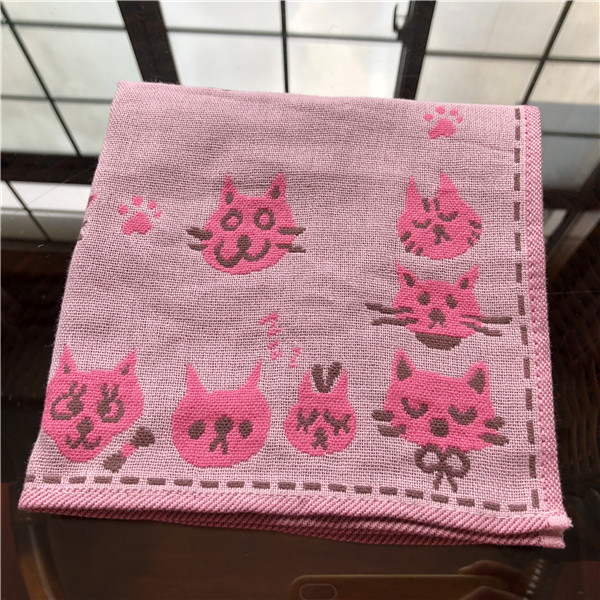 Exit Ribenyuandan 1 wide Pink Cat Pure gauze Soft cotton comfortable Large square Towelin the Home Fabric , Towel/Bath towel/Bathrobes , Towel/Handkerchief  category - from Buy2taobao.com to provide professional Taobao agent buy service