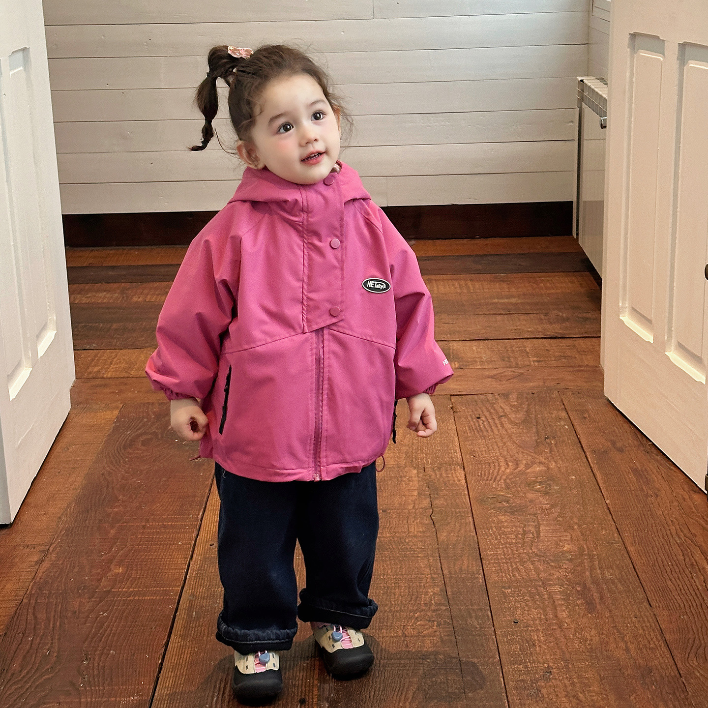 女童冲锋衣秋冬款儿童加厚加绒三合一女宝宝休闲防风保暖连帽