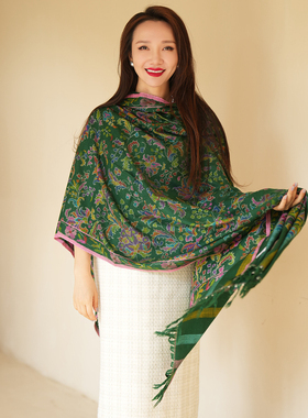 NagarNan-麦穗工坊Pashmina Kani卡尼那家楠克什米尔手工羊绒披肩