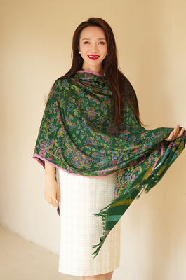 NagarNan-麦穗工坊Pashmina Kani卡尼那家楠克什米尔手工羊绒披肩