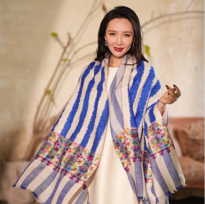 拉绒扣毛巾款披肩围巾