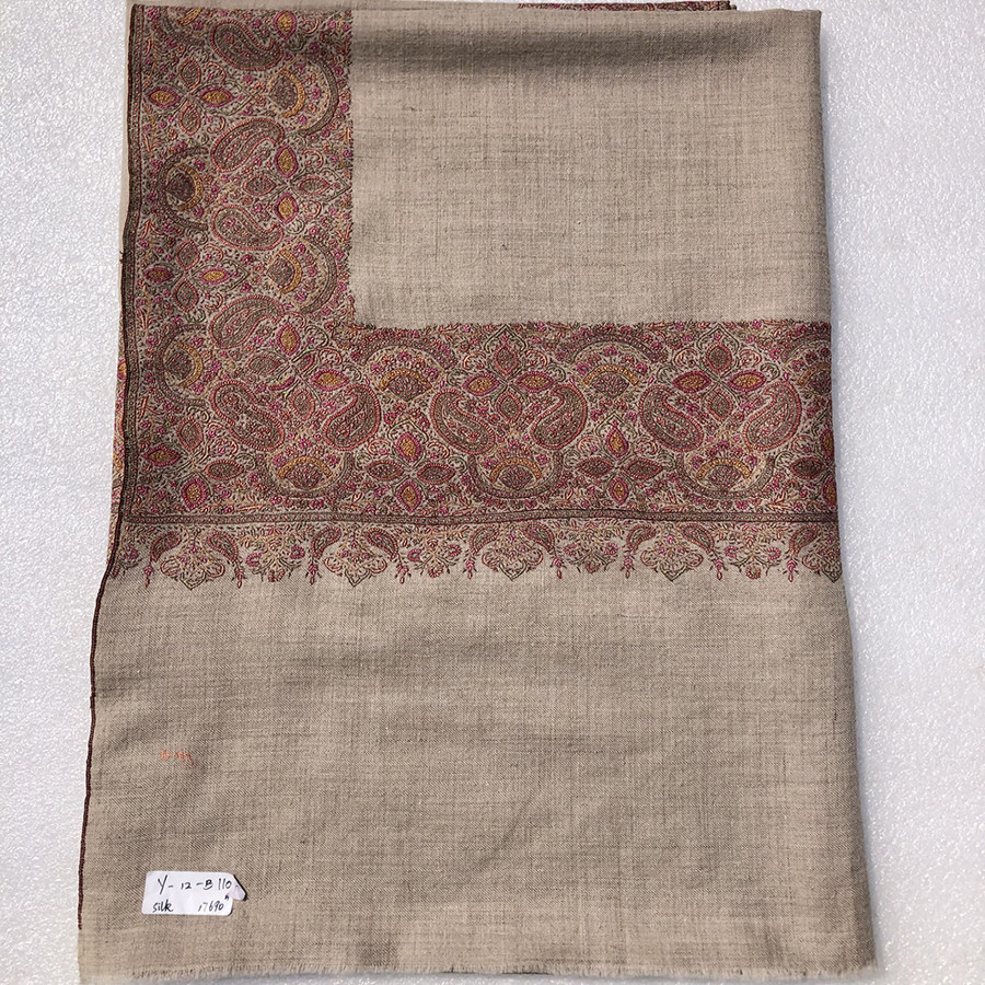 NagarNan-80C重工边框那家楠克什米尔手工羊绒披肩围巾