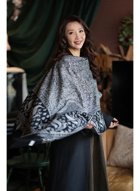 NagarNan-Pashmina 荣誉面料工坊棉线满绣克什米尔手工披肩