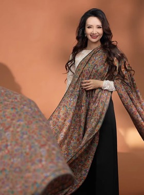 NagarNan 135×630 7Y 罕见Kani卡尼那家楠克什米尔羊绒披肩