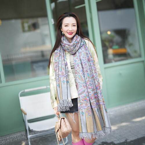 NagarNan-那家楠Pashmina系列Gents Kani手工披肩