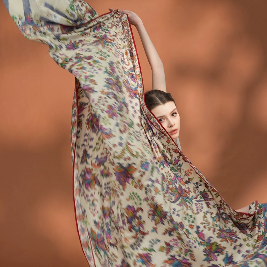 NagarNan超美小色块卡尼2.5Y黄金尺寸Kani卡尼那家楠克什米尔披肩