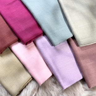 NagarNan-重磅100X200cm手工素色素坯pashmina那家楠