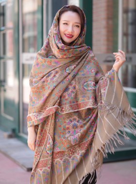 NagarNan-那家楠Pashmina系列Gents Kani手工披肩