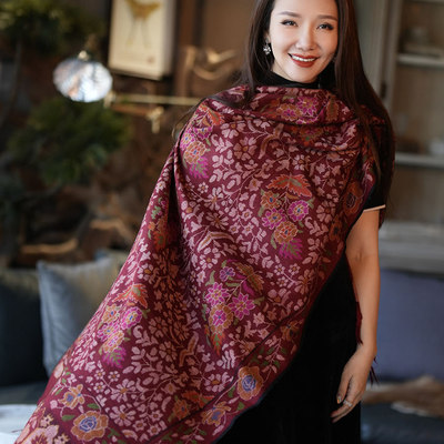 NagarNan-Pashmina系列lady kani那家楠手工羊绒披肩
