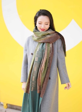 NagarNan-Pashmina小尺寸stole 古法 格子 Ekat 克什米尔手工披肩