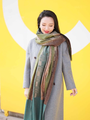 NagarNan-Pashmina小尺寸stole 古法 格子 Ekat 克什米尔手工披肩