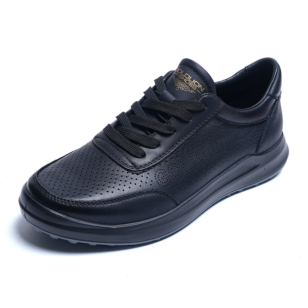 金利来男鞋2025夏季新款专柜正品真皮冲孔透气系带运动休闲皮鞋男