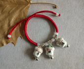 招财猫铃铛姓名手链学生情侣闺蜜男女士流行时尚 创意陶瓷新奇礼物