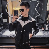 21春款社会风小伙韩版拼接撞色外套夹克1J，男装夹克，星座308A