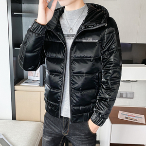 3店主风冬装短款连帽亮面压花加厚羽绒服夹克外套Y8011-P175控228图片
