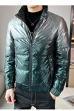 店主精品渐变绿亮面加厚保暖休闲夹克羽绒服外套Y8015-P158控208，男装羽绒服，星座308A