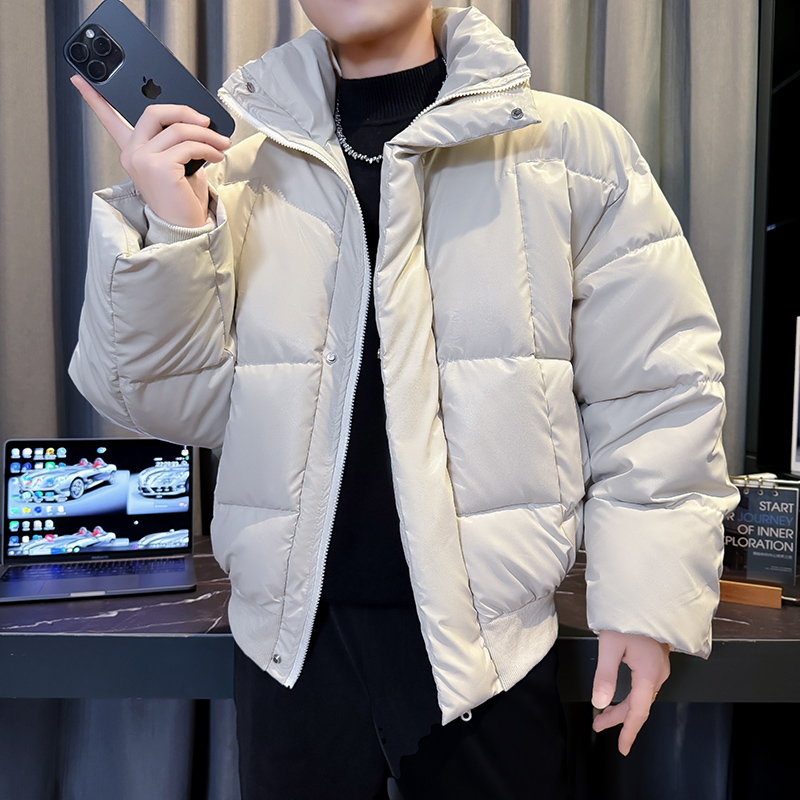 M88030-P135控175韩版痞帅潮牌纯色立领绗线格子保暖棉衣外套D，男装棉衣，星座308A