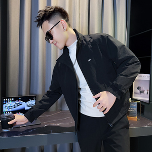 JK759-P98控138   韩版痞帅立领纯色休闲工装夹克外套E图片