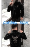 社会小伙冬季立领刺绣加厚亮面棉衣服外套主推M815-P125-控168，男装棉衣，星座308A