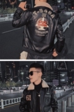 春款社会小伙修身加绒可脱卸羊羔毛领皮衣外套1JH207-P120控168，男装皮衣，星座308A