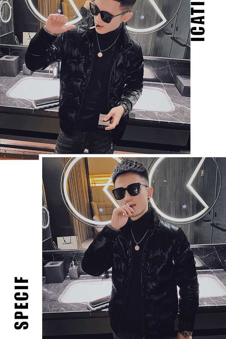 压花亮面加厚保暖休闲羽绒服夹克外套社会小伙3Y8012-P158控208,男装羽绒服,星座308A