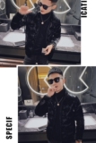压花亮面加厚保暖休闲羽绒服夹克外套社会小伙3Y8012-P158控208，男装羽绒服，星座308A