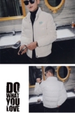 社会小伙保暖羽绒服亮面镭射印花时尚夹克外套4Y8017-P158控208，男装羽绒服，星座308A
