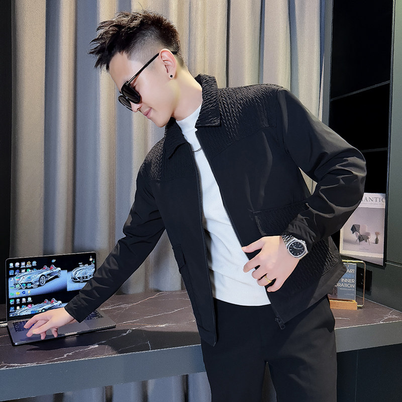 JK3721-P98控138韩版痞帅翻领纯色休闲机能工装夹克外套A,男装夹克,星座308A