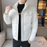 冬季精品修身闪电雕花亮面保暖羽绒服夹克外套3Y8026-P175控228，男装羽绒服，星座308A