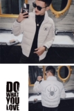 社会小伙亮面压花加厚保暖休闲羽绒服夹克外套Y8013-P158控208，男装羽绒服，星座308A