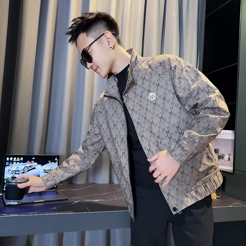 JK3669-P88控118韩版痞帅立领字母休闲机能工装夹克外套A,男装夹克,星座308A