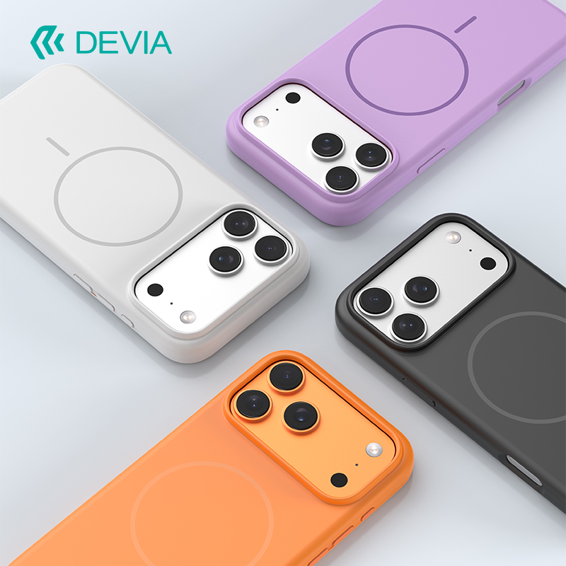 迪沃DEVIA超纤原彩液态硅胶17Pro磁吸保护壳带里绒适用于苹果iPhone17ProMax手机防摔