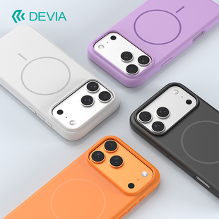 迪沃DEVIA超纤原彩液态硅胶17Pro磁吸保护壳带里绒适用于苹果iPhone17ProMax手机防摔