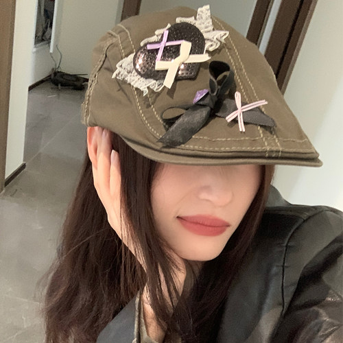 复古风女秋季前进帽子时尚