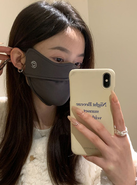 保暖口罩女高颜值护眼角防晒防紫外线面罩秋冬遮阳防寒透气显脸小