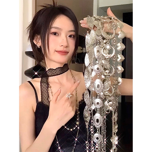 女款金属波西米亚腰链
