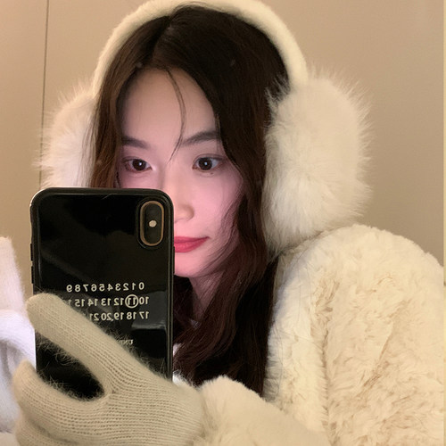 毛绒耳罩兔毛加厚保暖