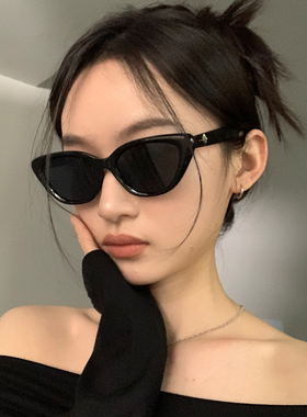 猫眼墨镜女款防紫外线大脸显脸小2025新款太阳镜高级感韩版防晒潮