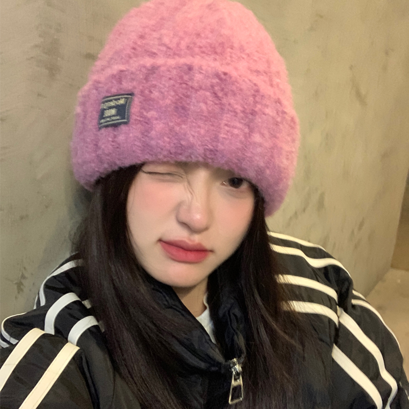 韩版女秋冬针织毛线帽保暖