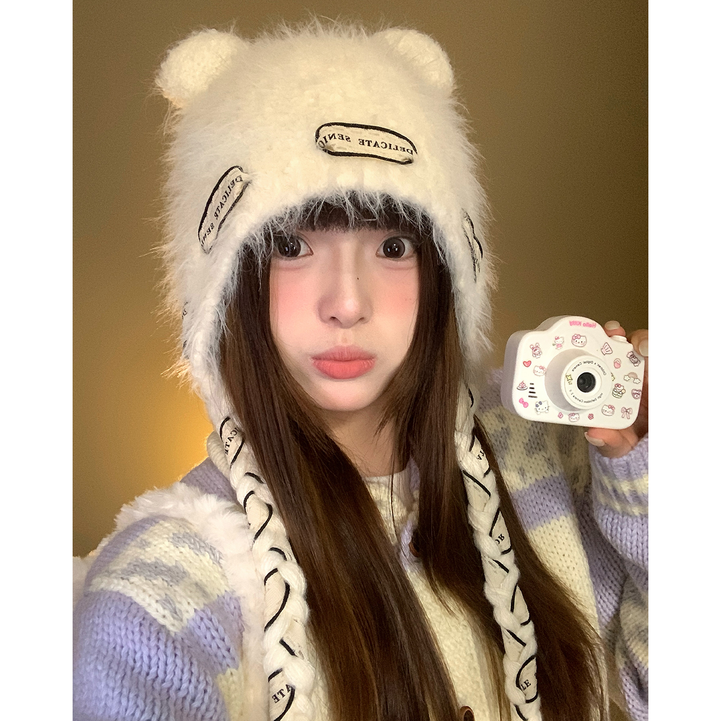 可爱毛绒小熊耳朵雷锋帽子女冬季大头围加厚防寒毛线帽护耳针织帽,服饰配件/皮带/帽子/围巾,帽子,淘宝优惠券,粉丝福利购,淘宝优惠卷