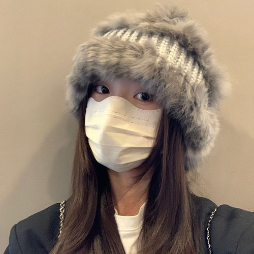 女秋冬毛线针织帽保暖