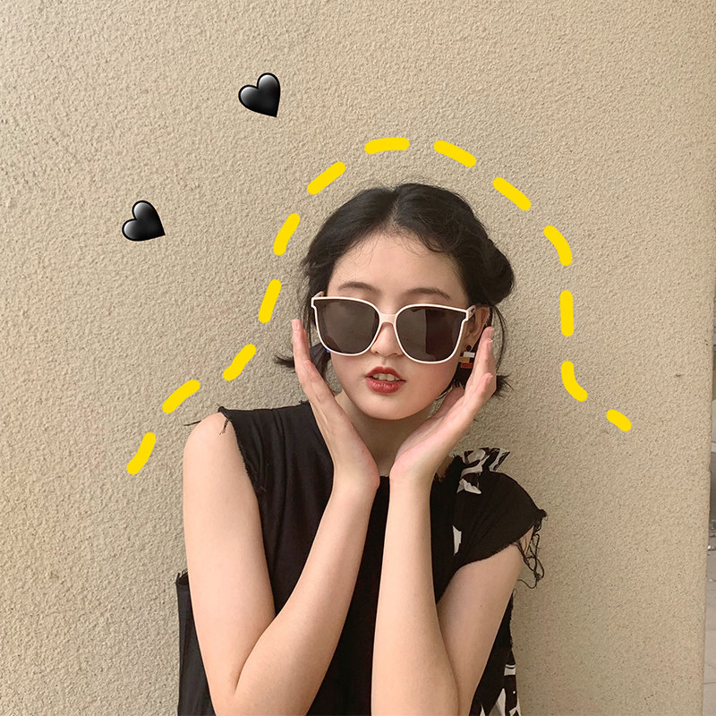 韩版大框百搭显脸小网红墨镜女时尚夏季防紫外线太阳眼镜男潮街拍