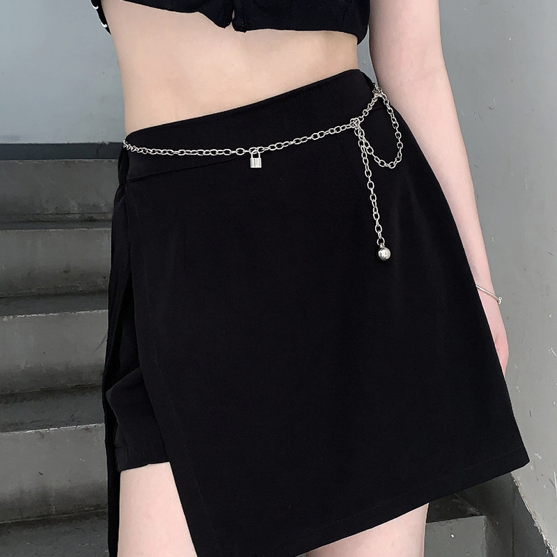 金属腰链女甜酷装饰连衣裙子配牛仔裤链条腰带身体肚脐链夏季配饰