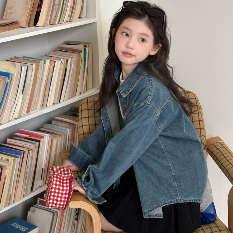 女童牛仔衬衫春季2026新款中大童女孩小马牛仔衬衣外套超好看洋气,童装/婴儿装/亲子装,儿童牛仔衬衫,淘宝优惠券,粉丝福利购,淘宝优惠卷