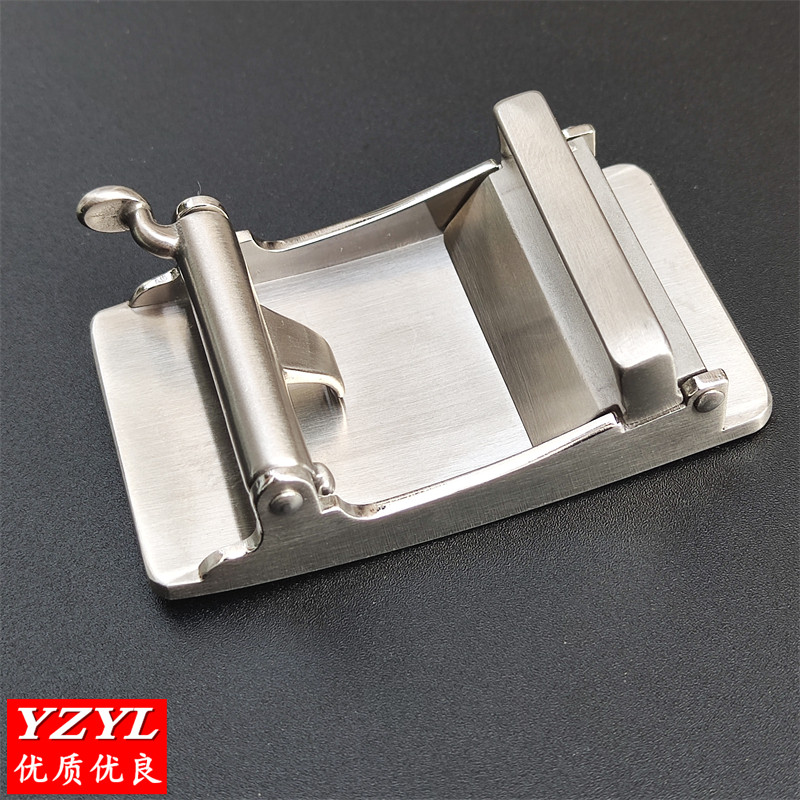 高档不锈钢皮带扣头内穿内扣不露尾巴自动扣头商务百搭裤带卡扣子
