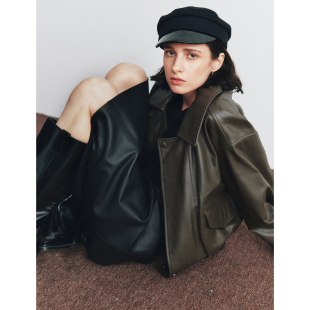 复古翻领飞行员真皮皮衣夹克外套 进口纳帕牛皮 现货 质感担当