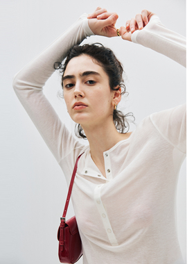 【無限回购】 招牌天丝羊毛 亨利领半开襟修身显瘦针织打底衫女