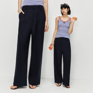 裤 简约舒适百搭绵羊毛高弹直筒西装 垂顺抗皱 阔腿裤 潇洒恣意