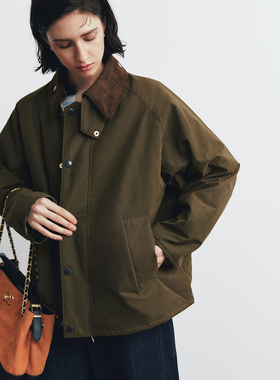 【夹棉版】无蜡三防面料 经典撞色灯芯绒领防风防水保暖棉服外套